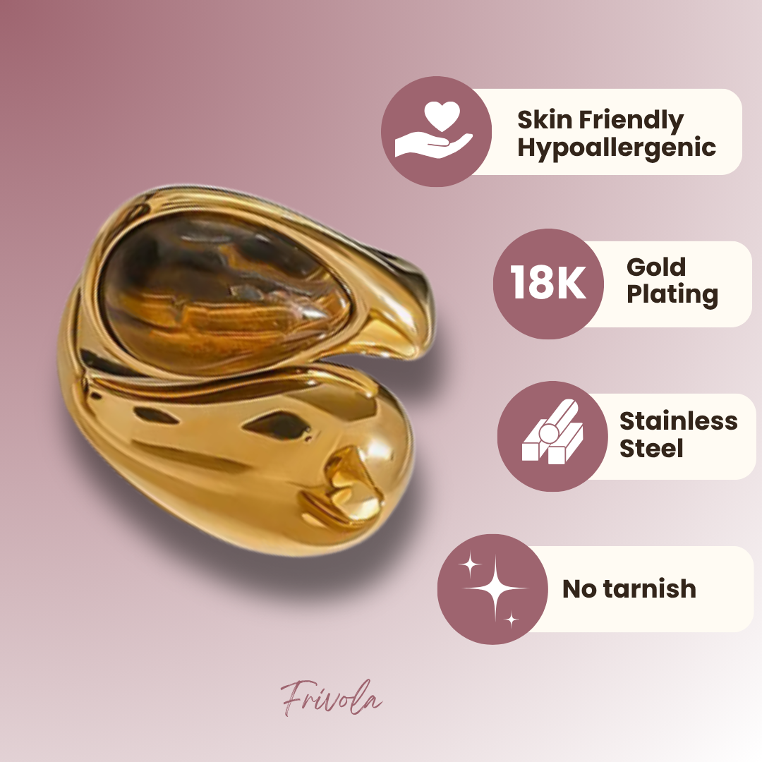 Tijgeroog – Confidence Drop Ring | Kracht en Zelfvertrouwen