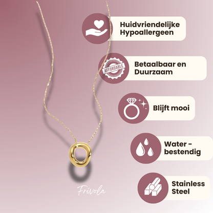 Stainless Steel Organic O-Shape Ketting