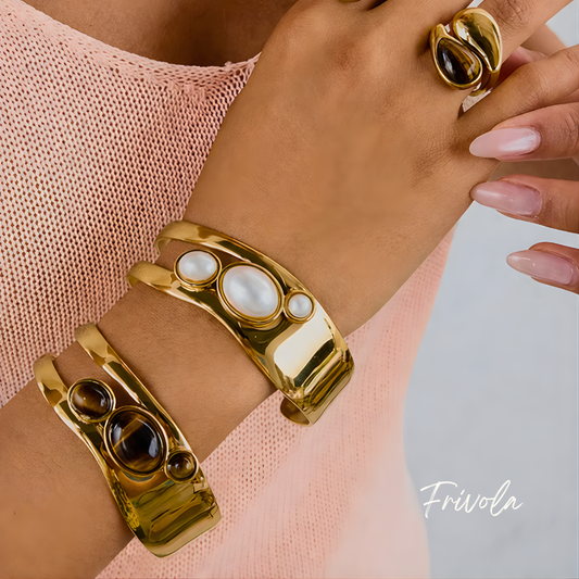 Tiger's Eye – Bold Open Bangle | Strength and Confidence