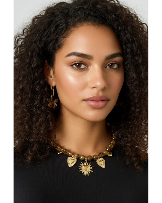 Chunky Kralen Bedel Ketting