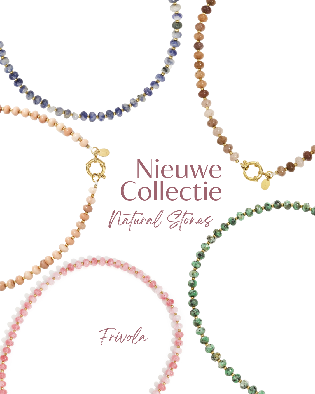 Natuurlijke Steen en Hematiet Kralen Ketting