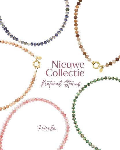 Natuurlijke Steen en Hematiet Kralen Ketting