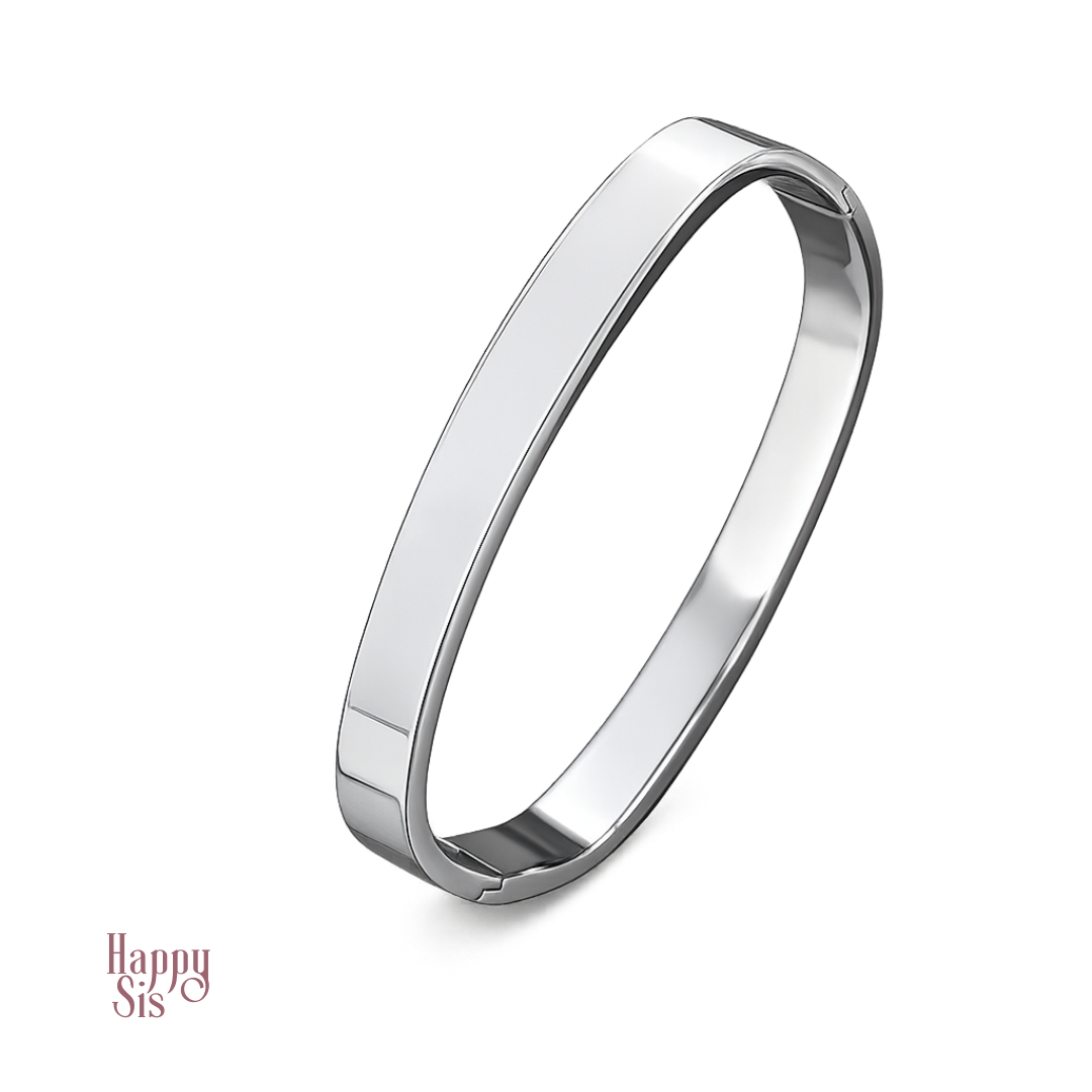 Stainless Steel Bangle – Rond Vierkant