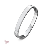 Stainless Steel Bangle – Round Square