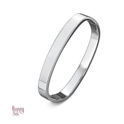 Stainless Steel Bangle – Rond Vierkant