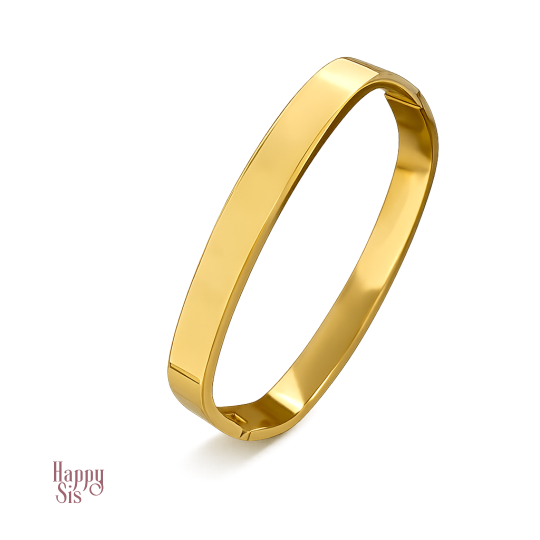 Stainless Steel Bangle – Rond Vierkant
