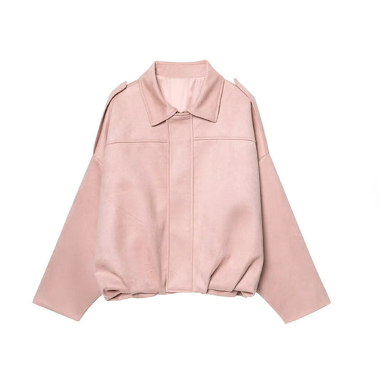 Women's Jacket Short Suede Look