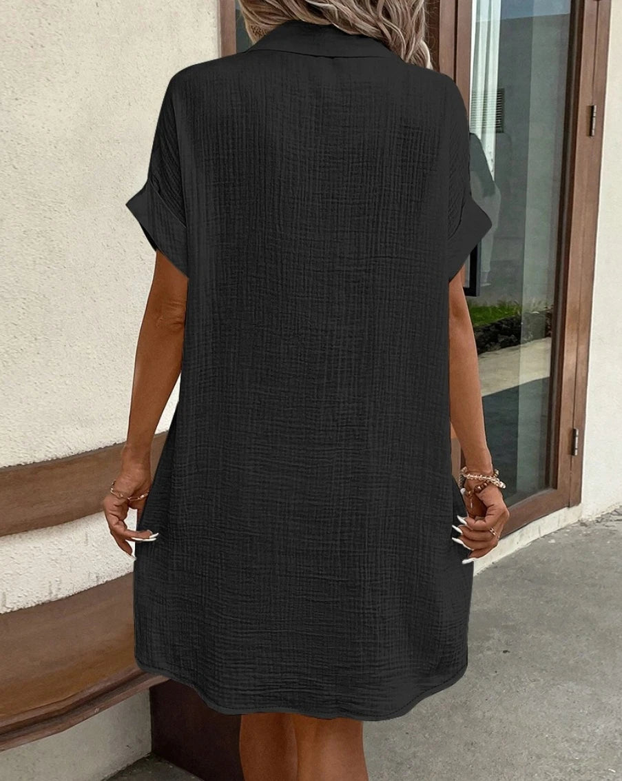 Casual Licht Knoop Tuniek Jurk