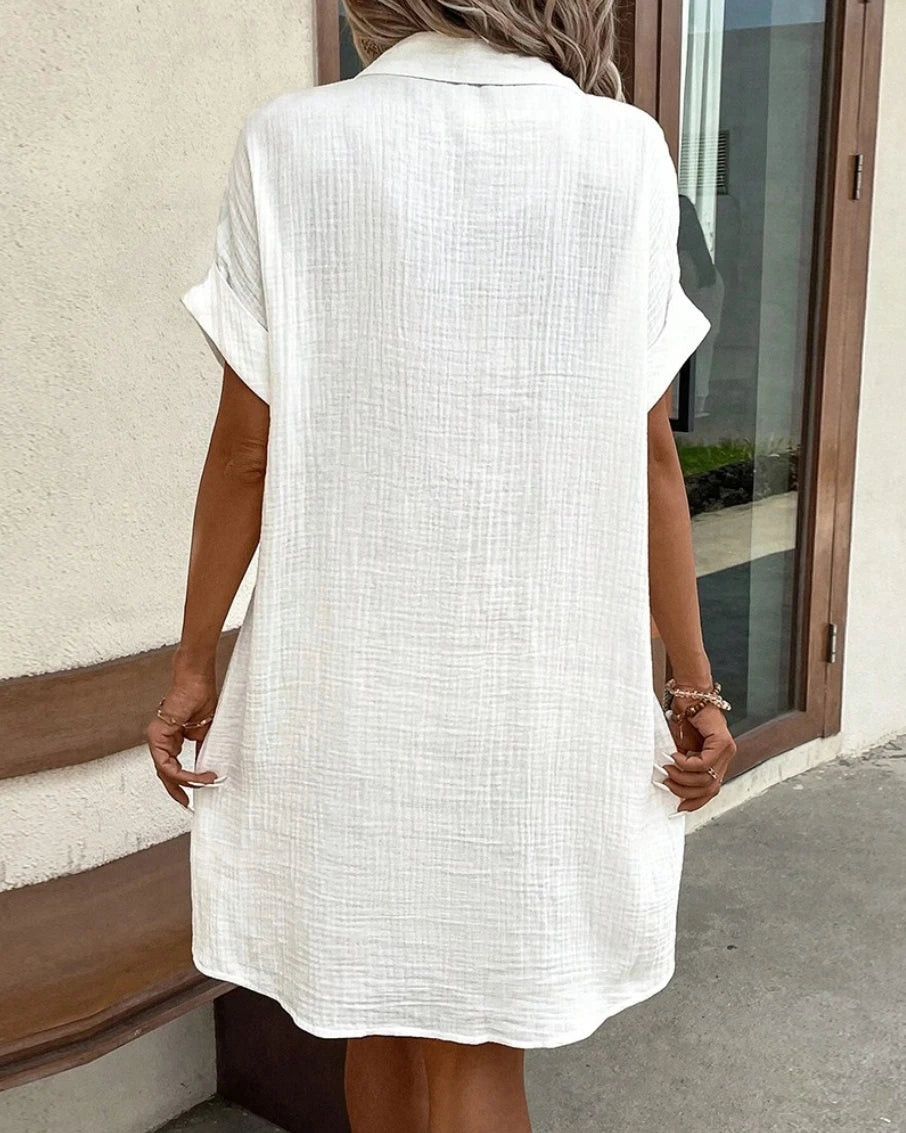 Casual Licht Knoop Tuniek Jurk