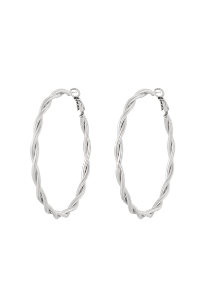 Twisted hoop earrings L